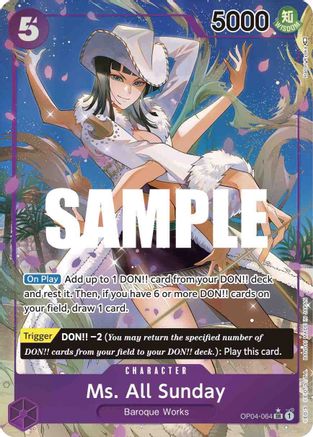(OP04-064) Ms. All Sunday (Alternate Art) - Kingdoms of Intrigue Foil