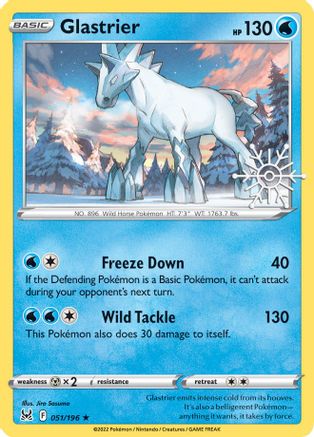 Glastrier 051/196 - Miscellaneous Cards & Products Holofoil - Holo Rare