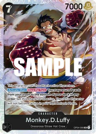 (OP04-090) Monkey.D.Luffy (090) - Kingdoms of Intrigue Foil