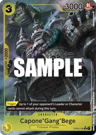 (OP04-100) Capone"Gang"Bege (Alternate Art) - Kingdoms of Intrigue Foil