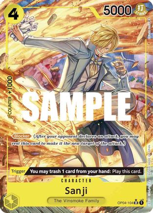 (OP04-104) Sanji (104) (Alternate Art) - Kingdoms of Intrigue Foil