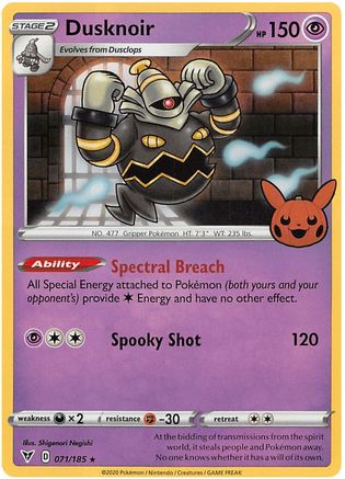 Dusknoir 71 - Trick or Trade BOOster Bundle 2023 Holofoil