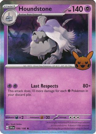 Houndstone (106/198) - Trick or Trade BOOster Bundle 2023 Holofoil - Rare