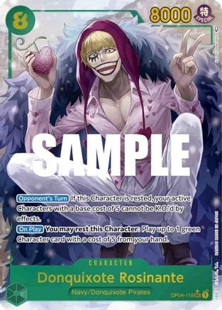 (OP04-119) Donquixote Rosinante (Alternate Art) - Kingdoms of Intrigue Foil