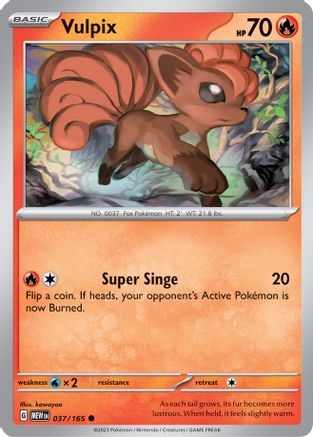 Vulpix 37 - SV Scarlet and Violet 151 Reverse Holofoil