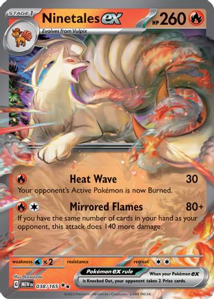 Ninetales ex (38/165) - SV Scarlet & Violet 151 Holofoil - Double Rare