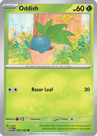 Oddish (43/165) - SV Scarlet & Violet 151  - Common