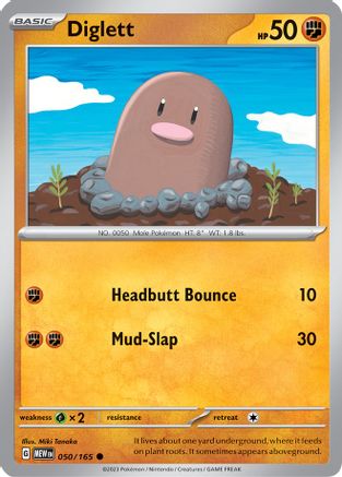 Diglett (50/165) - SV Scarlet & Violet 151  - Common