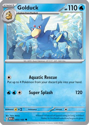 Golduck (55/165) - SV Scarlet & Violet 151  - Uncommon