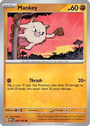 Mankey (56/165) - SV Scarlet & Violet 151  - Common