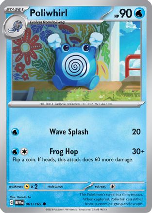 Poliwhirl (61/165) - SV Scarlet & Violet 151 Reverse Holofoil - Common