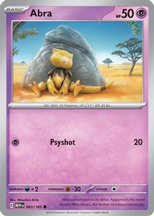 Abra (63/165) - SV Scarlet & Violet 151  - Common