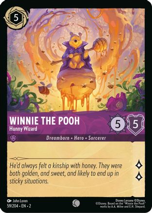 (059/204)  Winnie the Pooh - Hunny Wizard - Rise of the Floodborn  Cold Foil