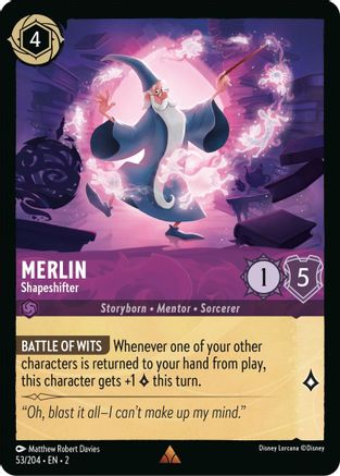(053/204)  Merlin - Shapeshifter - Rise of the Floodborn  Cold Foil