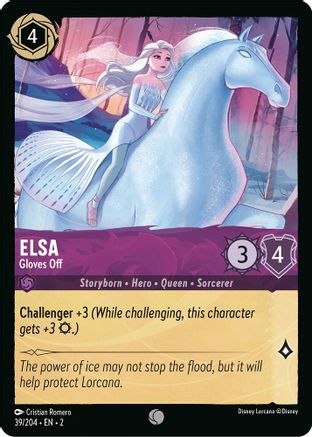 Elsa - Gloves Off (39/204) - Rise of the Floodborn Cold Foil