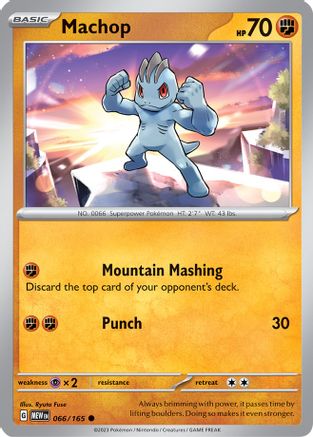 Machop (66/165) - SV Scarlet & Violet 151 Reverse Holofoil - Common