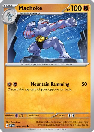 Machoke (67/165) - SV Scarlet & Violet 151 Reverse Holofoil - Uncommon