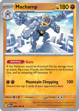 Machamp (68/165) - SV Scarlet & Violet 151 Reverse Holofoil - Rare