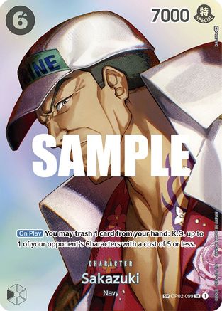 (OP02-099) Sakazuki (SP) - Kingdoms of Intrigue Foil