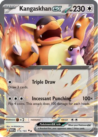 Kangaskhan ex (115/165) - SV Scarlet & Violet 151 Holofoil - Double Rare