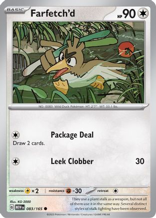 Farfetch'd (83/165) - SV Scarlet & Violet 151 Reverse Holofoil - Common