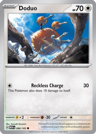 Doduo (84/165) - SV Scarlet & Violet 151 Reverse Holofoil - Common