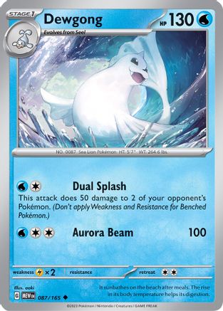 Dewgong (87/165) - SV Scarlet & Violet 151  - Uncommon