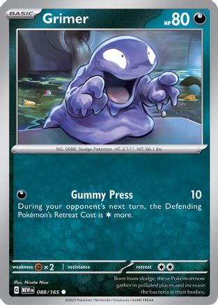 Grimer (88/165) - SV Scarlet & Violet 151 Reverse Holofoil - Common