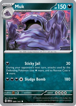Muk (89/165) - SV Scarlet & Violet 151 Reverse Holofoil - Uncommon