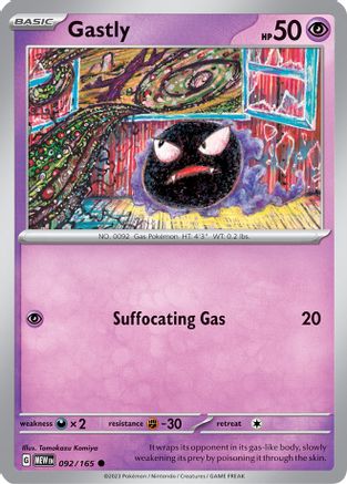 Gastly (92/165) - SV Scarlet & Violet 151 Reverse Holofoil - Common