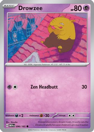 Drowzee (96/165) - SV Scarlet & Violet 151 Reverse Holofoil - Common