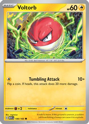 Voltorb (100/165) - SV Scarlet & Violet 151 Reverse Holofoil - Common