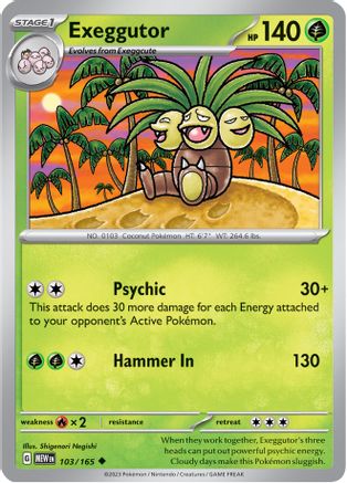 Exeggutor (103/165) - SV Scarlet & Violet 151 Reverse Holofoil - Uncommon