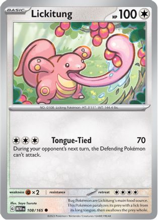 Lickitung (108/165) - SV Scarlet & Violet 151 Reverse Holofoil - Common
