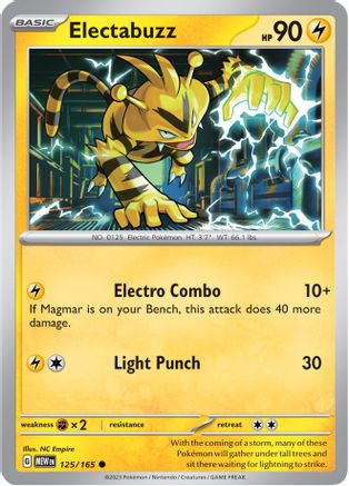 Electabuzz (125/165) - SV Scarlet & Violet 151  - Common