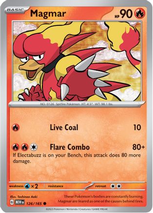 Magmar (126/165) - SV Scarlet & Violet 151 Reverse Holofoil - Common
