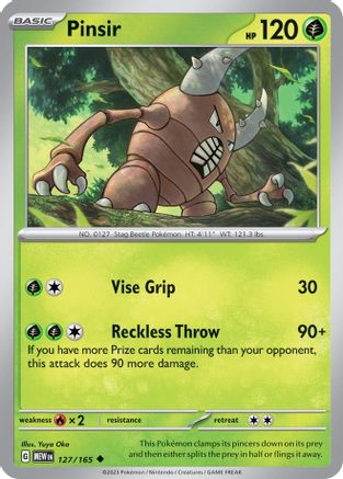 Pinsir (127/165) - SV Scarlet & Violet 151 Reverse Holofoil - Uncommon