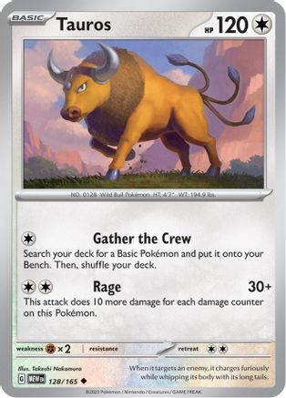 Tauros (128/165) - SV Scarlet & Violet 151  - Uncommon