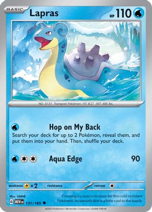 Lapras (131/165) - SV Scarlet & Violet 151 Reverse Holofoil - Uncommon