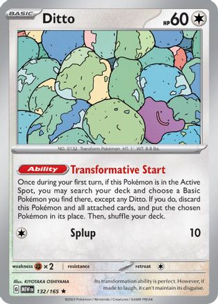Ditto (132/165) - SV Scarlet & Violet 151 Holofoil - Rare