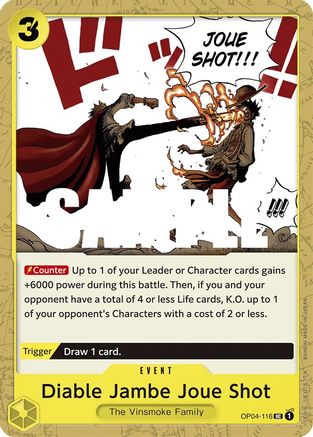 (OP04-116) Diable Jambe Joue Shot - Kingdoms of Intrigue Normal