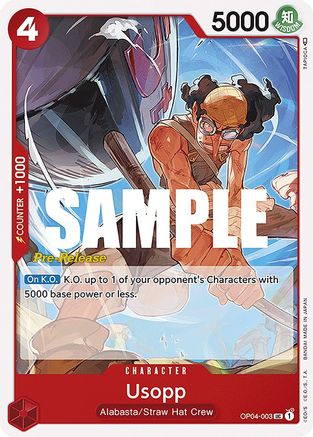 (OP04-003) Usopp - Kingdoms of Intrigue Pre-Release Cards Normal