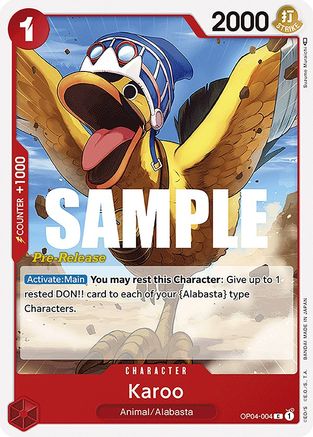 Karoo (OP04-004) - Kingdoms of Intrigue Pre-Release Cards