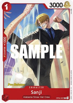 (OP04-007) Sanji (007) - Kingdoms of Intrigue Pre-Release Cards Normal