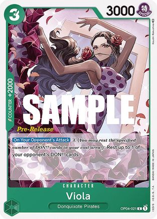 Viola (OP04-021) - Kingdoms of Intrigue Pre-Release Cards