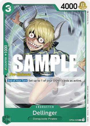 Dellinger (OP04-029) - Kingdoms of Intrigue Pre-Release Cards