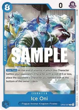 Ice Oni (OP04-047) - Kingdoms of Intrigue Pre-Release Cards