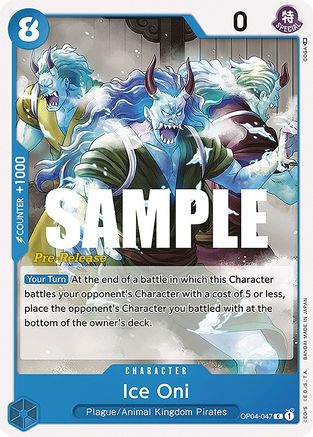 (OP04-047) Ice Oni - Kingdoms of Intrigue Pre-Release Cards Normal