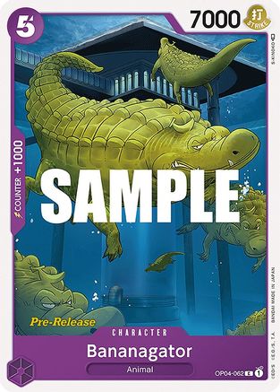 Bananagator (OP04-062) - Kingdoms of Intrigue Pre-Release Cards