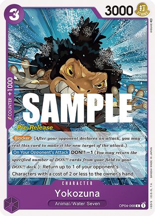(OP04-068) Yokozuna - Kingdoms of Intrigue Pre-Release Cards Normal
